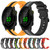 For Garmin Forerunner 158 20mm Vertical Two-Color Silicone Watch Band(Orange+Black)