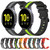 For Samsung Galaxy Watch Active2 40mm 20mm Vertical Two-Color Silicone Watch Band(Red+Black)