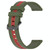 For Huawei Watch GT Runner 22mm Vertical Two-Color Silicone Watch Band(Army Green+Red)