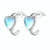 SCE1546 S925 Sterling Silver Synthetic Moonstone Heart Stud Earrings