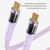 ROCK Z21 100W USB-C/Type-C to USB-C/Type-C Transparent Fast Charging Data Cable, Length: 1.2m(Purple)