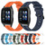 For Garmin Forerunner Sq2 20mm Concave Striped Slicone Watch Band(Grayish Green)