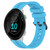 For Garmin Forerunner 55 20mm Concave Striped Slicone Watch Band(Sky Blue)