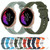 For Garmin Venu 20mm Concave Striped Slicone Watch Band(Grayish Green)