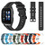 For Garmin Forerunner Sq2 Music 20mm Concave Striped Slicone Watch Band(Army Green)