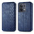 For OPPO Reno8 Cubic Grid Pressed Magnetic Leather Phone Case(Blue)