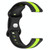 For Amazfit Pop Pro 20mm Butterfly Buckle Two-Color Silicone Watch Band(Black+Green)