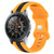 For Samsung Galaxy Watch 46mm 22mm Butterfly Buckle Two-Color Silicone Watch Band(Black+Yellow)