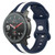 For Amazfit GTR 47mm 22mm Butterfly Buckle Two-Color Silicone Watch Band(White+Blue)