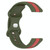 For Garmin Approach S40 20mm Butterfly Buckle Two-Color Silicone Watch Band(Red+Army Green)