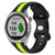For Garmin Approach S40 20mm Butterfly Buckle Two-Color Silicone Watch Band(Black+Green)
