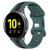 For Samsung Galaxy Watch Active 2 44mm 20mm Butterfly Buckle Two-Color Silicone Watch Band(Green+Black)