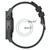 For Garmin Forerunner Sq2 Music 20mm Concave Striped Slicone Watch Band(Black)