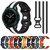 For Samsung Galaxy Watch 42mm 20mm Butterfly Buckle Two-Color Silicone Watch Band(Black+Green)