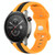For Amazfit GTR 4 22mm Butterfly Buckle Two-Color Silicone Watch Band(Black+Yellow)