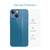 For iPhone 13 50pcs 9H 2.5D Half-screen Transparent Back Tempered Glass Film