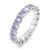 BSR340 Sterling Silver S925 Geometric Purple Zirconia White Gold Plated Ring(No.7) BSR340 Sterling Silver S925 Geometric Purple Zirconia White Gold Plated Ring(No.7)