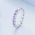 BSR340 Sterling Silver S925 Geometric Purple Zirconia White Gold Plated Ring(No.7) BSR340 Sterling Silver S925 Geometric Purple Zirconia White Gold Plated Ring(No.7)