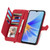 For OPPO A17 Embossed Flower Shockproof Leather Phone Case(Red)