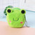 2pcs Children Cartoon Plush Three-dimensional Key Coin Purse(Frog)