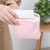 3pcs Girls Portable Sanitary Napkin Storage Bag Cosmetic Lipstick Bag(Pink Blue Triangle)