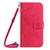 For OPPO Reno9 / Reno9 Pro HT04 Skin Feel Sun Flower Embossed Flip Leather Phone Case with Lanyard(Rose Red)