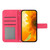 For OPPO Reno9 / Reno9 Pro HT04 Skin Feel Sun Flower Embossed Flip Leather Phone Case with Lanyard(Rose Red)