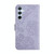 For Samsung Galaxy A34 5G HT03 Skin Feel Butterfly Embossed Flip Leather Phone Case(Purple)