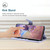 For Samsung Galaxy A34 5G HT03 Skin Feel Butterfly Embossed Flip Leather Phone Case(Purple)