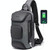 BANGE Fashion Casual Men Messenger Chest Bag(Grey)