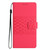 For Samsung Galaxy A33 Diamond Embossed Skin Feel Leather Phone Case with Lanyard(Red)