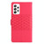 For Samsung Galaxy A33 Diamond Embossed Skin Feel Leather Phone Case with Lanyard(Red)