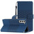 For Samsung Galaxy S21 5G Diamond Embossed Skin Feel Leather Phone Case with Lanyard(Dark Blue)