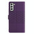For Samsung Galaxy S21+ 5G Diamond Embossed Skin Feel Leather Phone Case with Lanyard(Purple)