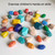 16 Grains Colorful B Children Early Teachings Stack Stone Building Blocks Wood Stack Stone Toys