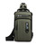 HAOSHUAI 1100-17 Men Chest Bag Casual Shoulder Mesengers Bag USB Charging Chest Bag(Army Green)