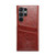 For Samsung Galaxy S23 Ultra 5G Fierre Shann Oil Wax Texture Leather Phone Case with Card Slots(Brown)