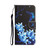 For Samsung Galaxy A34 Colored Drawing Leather Phone Case(Blue Butterfly)