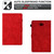 For Samsung Galaxy Tab A 10.1 2016 T580 Tower Embossed Leather Smart Tablet Case(Red)