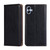 For Samsung Galaxy A04e 4G Gloss Oil Solid Color Magnetic Leather Phone Case(Black)