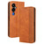 For Tecno Pova 4 Pro Magnetic Buckle Retro Texture Leather Phone Case(Brown)
