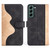 For Samsung Galaxy S23+ 5G Stitching Horizontal Flip Leather Phone Case(Black)