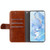 For vivo X90 Pro+ Geometric Stitching Horizontal Flip Leather Phone Case(Dark Brown)