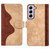 For Samsung Galaxy S23 5G Stitching Horizontal Flip Leather Phone Case(Yellow)