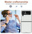 For Samsung Galaxy Z Flip3 Rhombic Microfiber Folding Phone Case(White)