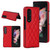 For Samsung Galaxy Z Fold3 Rhombic Microfiber Folding Phone Case(Red)