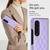 For Samsung Galaxy Z Fold3 Rhombic Microfiber Folding Phone Case(Purple)