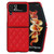 For Samsung Galaxy Z Flip3 Rhombic Microfiber Folding Phone Case(Red)