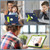 For iPad 10th Gen 10.9 2022 Contrast Color Robot Silicone + PC Tablet Cas(Navy Blue+Yellow Green)