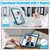 For iPad 10th Gen 10.9 2022 Contrast Color Robot Silicone + PC Tablet Cas(Black+Blue)